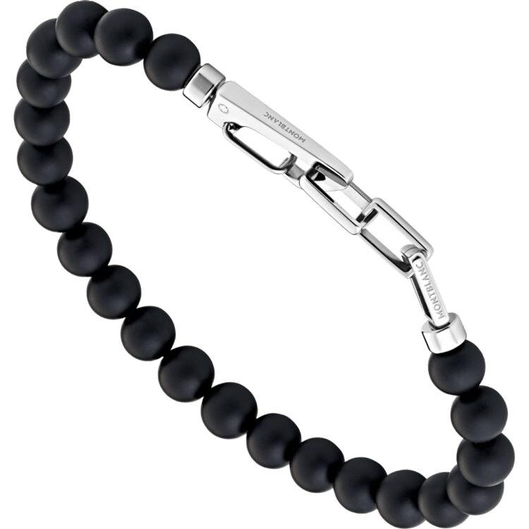 Браслет Montblanc Wrap Me из ониксовых бусин (размер S) - Boutique-Officielle-Montblanc-Cannes