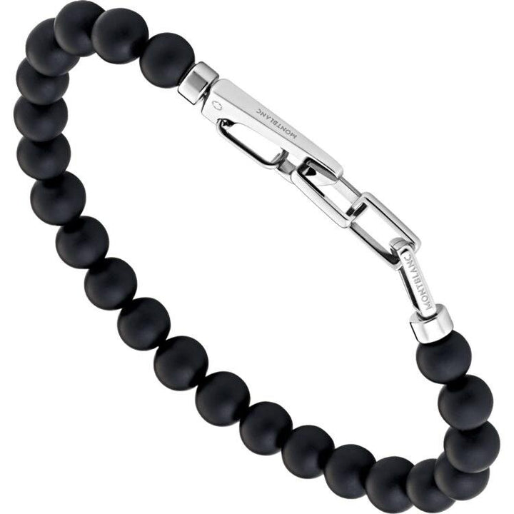 Браслет Montblanc Wrap Me из ониксовых бусин (размер S) - Boutique-Officielle-Montblanc-Cannes