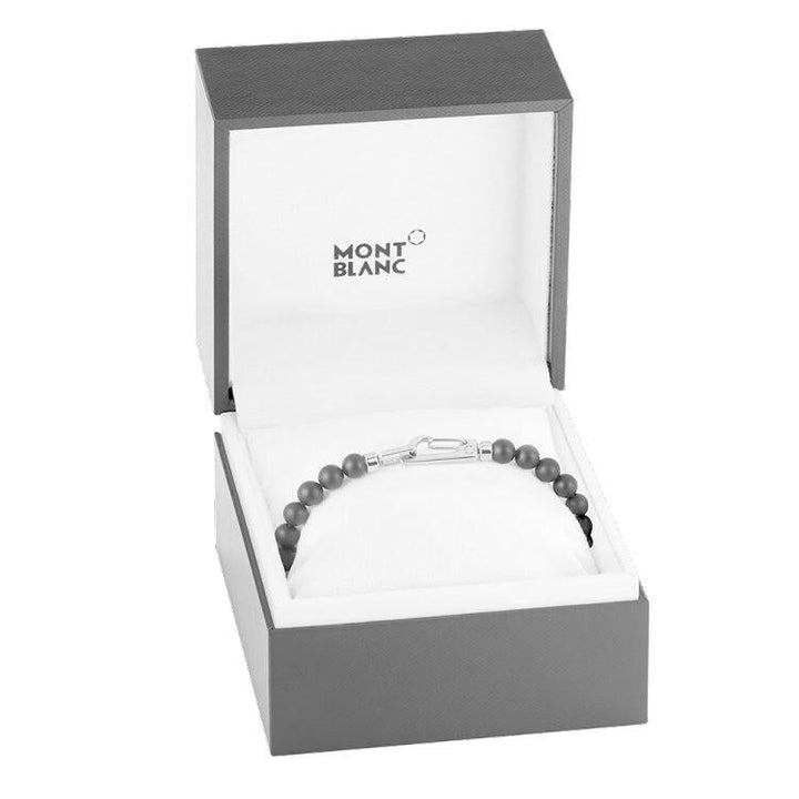 Браслет Montblanc Wrap Me из ониксовых бусин (размер S) - Boutique-Officielle-Montblanc-Cannes
