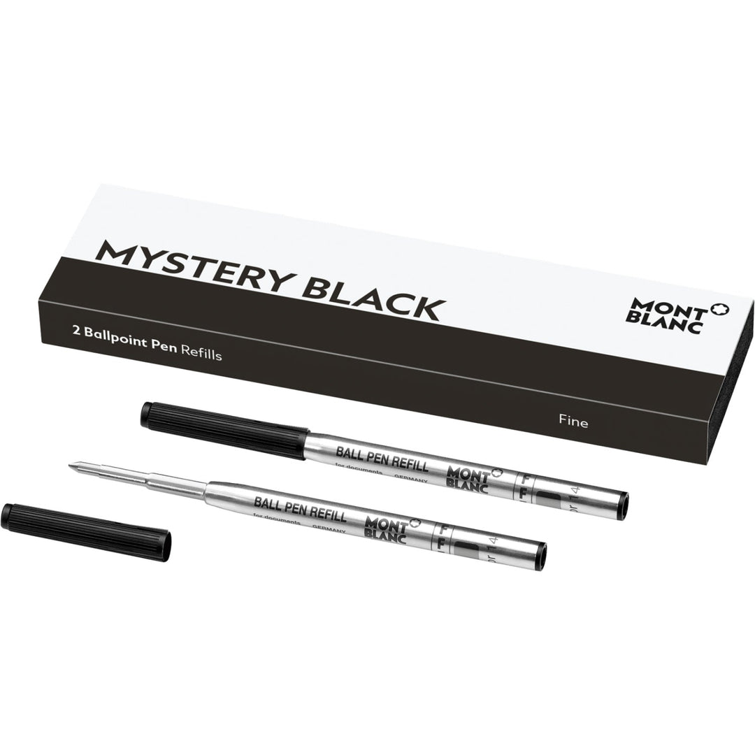 2 Kugelschreiber-Nachfüllungen (F) Mystery Black - Boutique-Officielle-Montblanc-Cannes