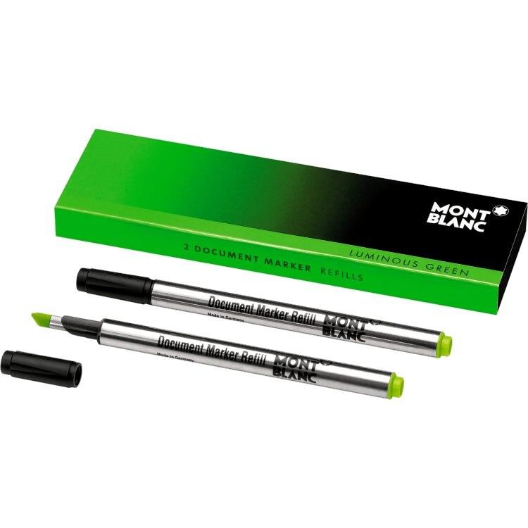 2 Nachfüllungen für Luminous Green Textmarker 