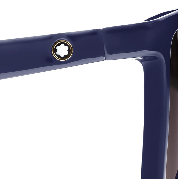 Quadratische Sonnenbrille mit blauem Spritzgussrahmen 