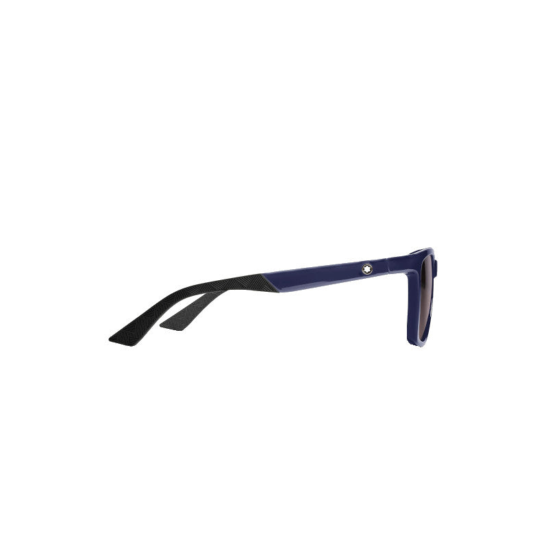 Quadratische Sonnenbrille mit blauem Spritzgussrahmen 