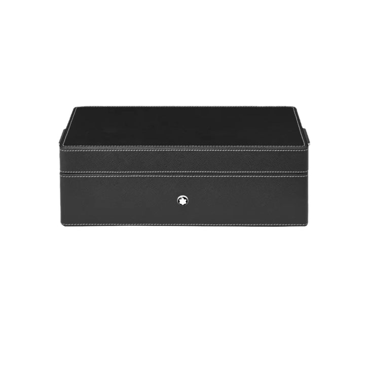 Schreibtischbox aus Leder für drei Schreibgeräte und ein Tintenfass 