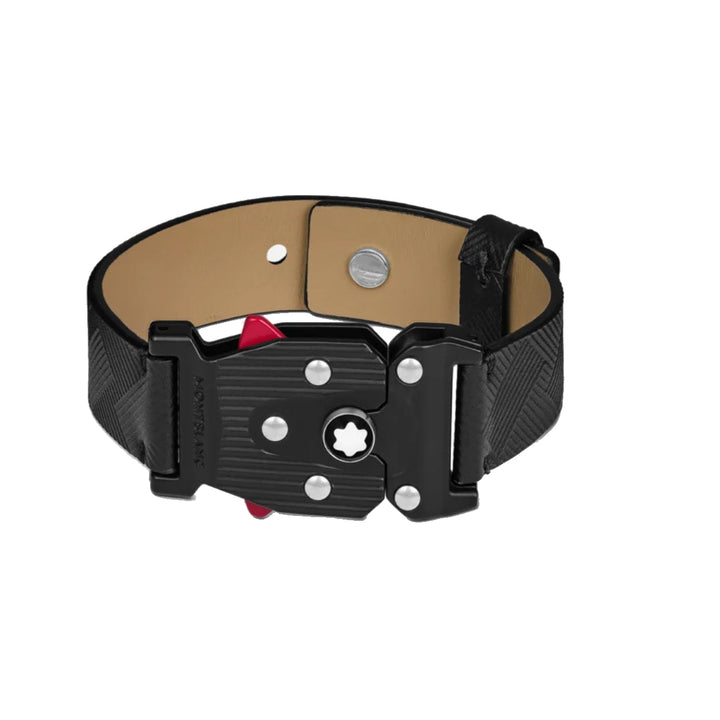 Schwarzes Armband mit Stahlschließe aus der Kollektion Montblanc Extreme 3.0 