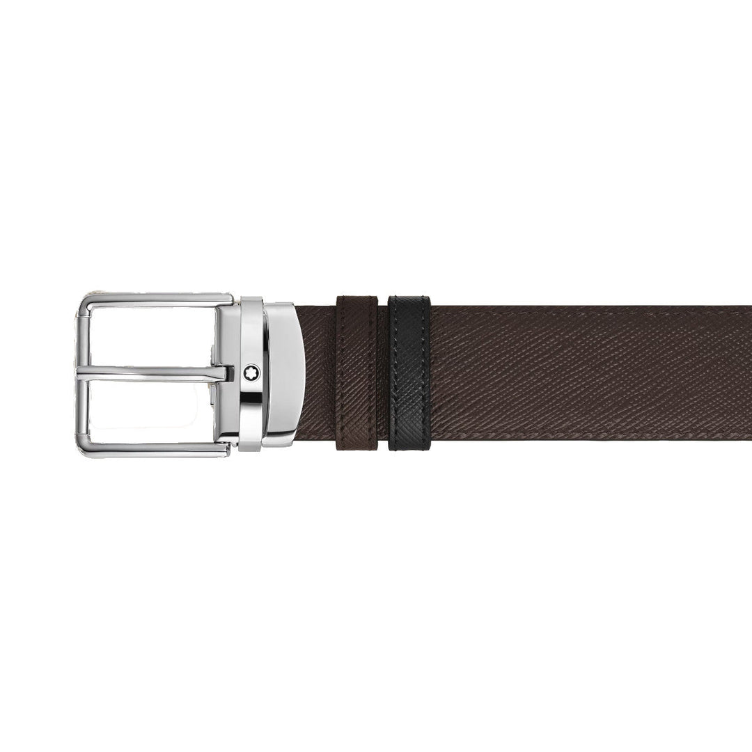 Ceinture Réversible Everyday Montblanc 35 mm en Cuir Sartorial Noir/Marron