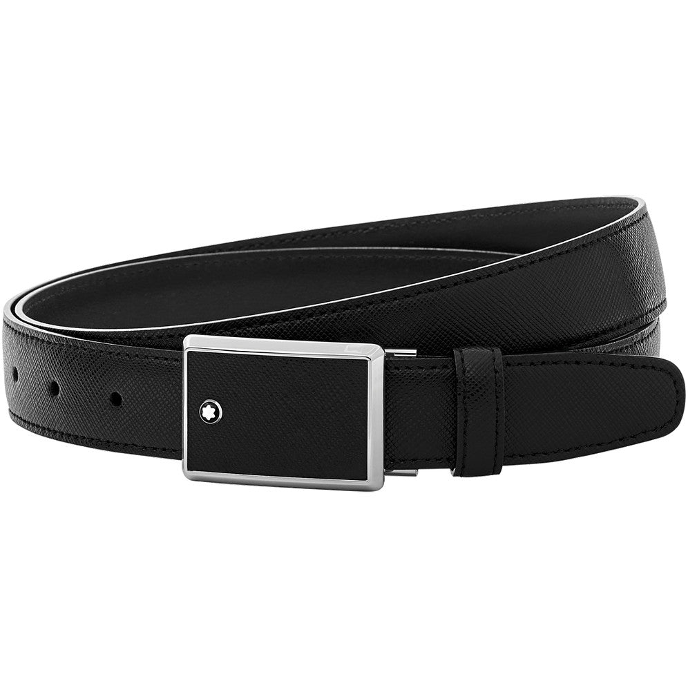 Черный деловой ремень, который можно подрезать по размеру - Boutique-Officielle-Montblanc-Cannes