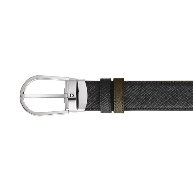 Wendegürtel mit Hufeisenmuster, 35 mm, aus Montblanc Sartorial-Leder 