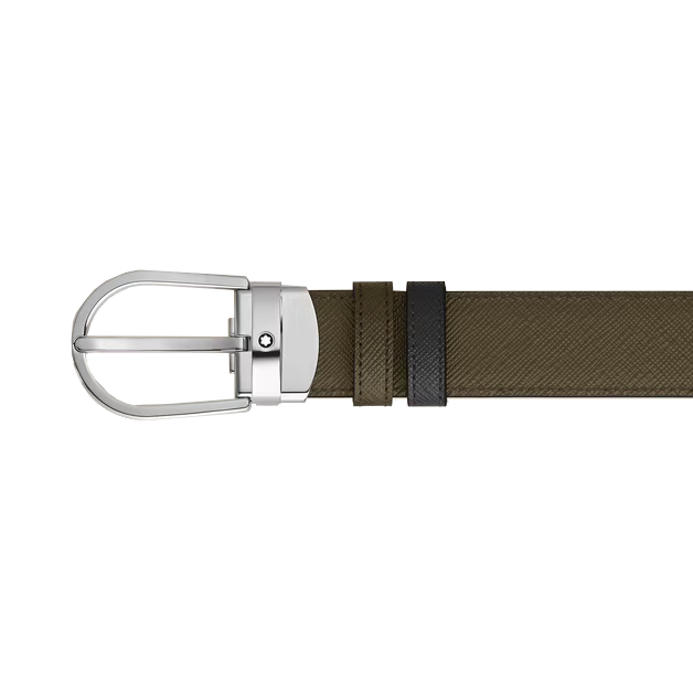 Wendegürtel mit Hufeisenmuster, 35 mm, aus Montblanc Sartorial-Leder 