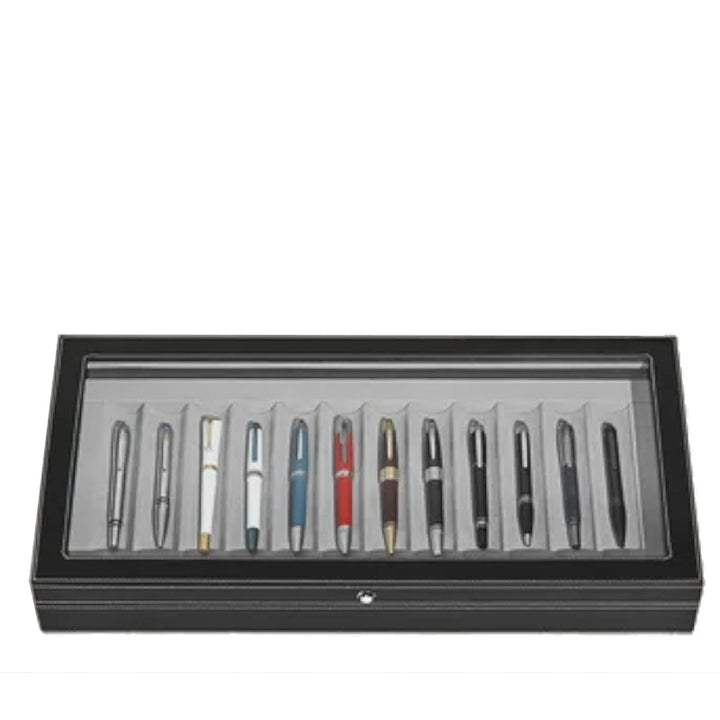 Sammler-Etui aus lackiertem Holz für 12 Schreibgeräte 