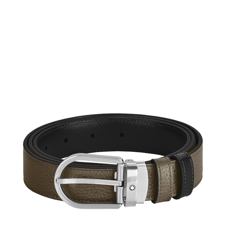 Ceinture Réversible Horseshoe 30 mm Montblanc Grainé Vert