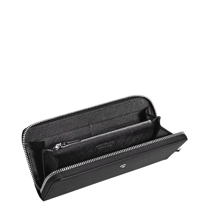Portefeuille 8cc Zippé Montblanc Sartorial Noir