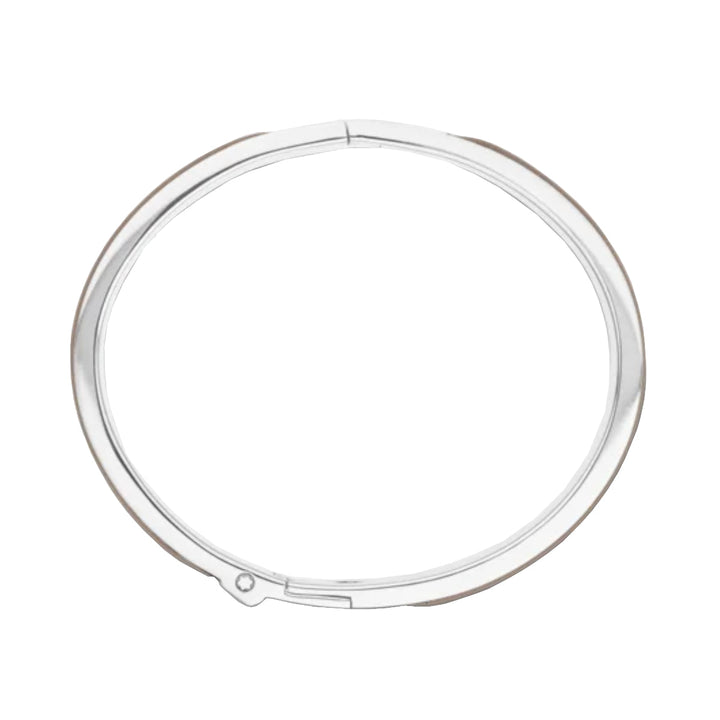 Браслет Montblanc M Logo из стали и кожи цвета мастики 