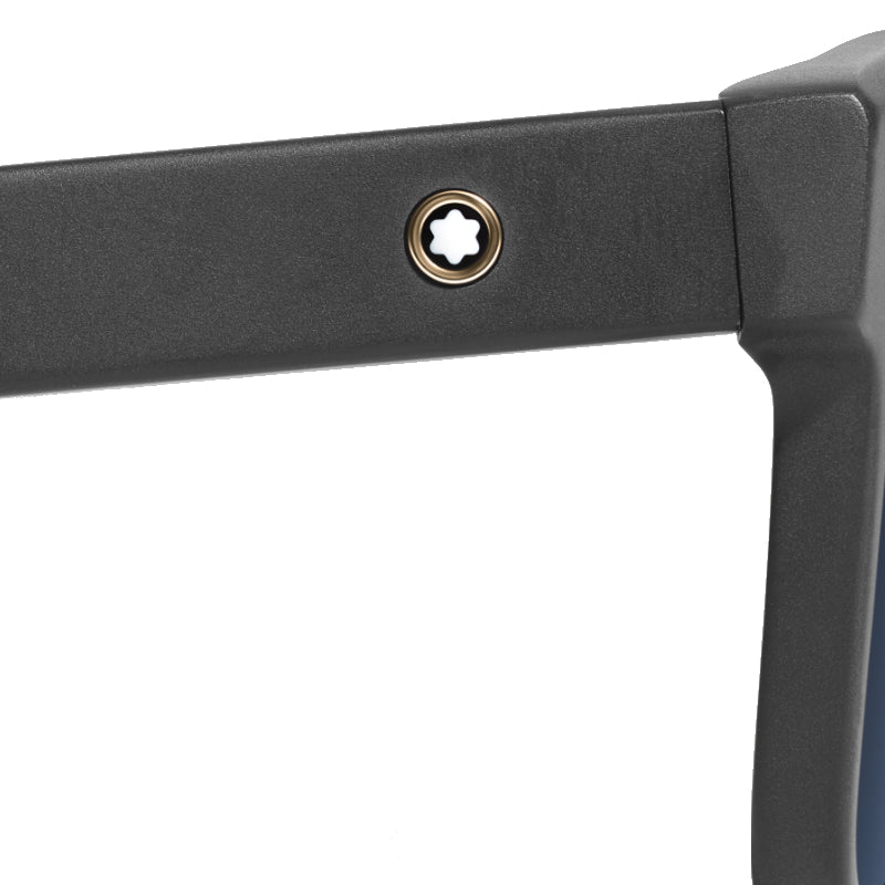 Quadratische Sonnenbrille mit Acetat-Rahmen Montblanc Extreme 3.0 in Schwarz 