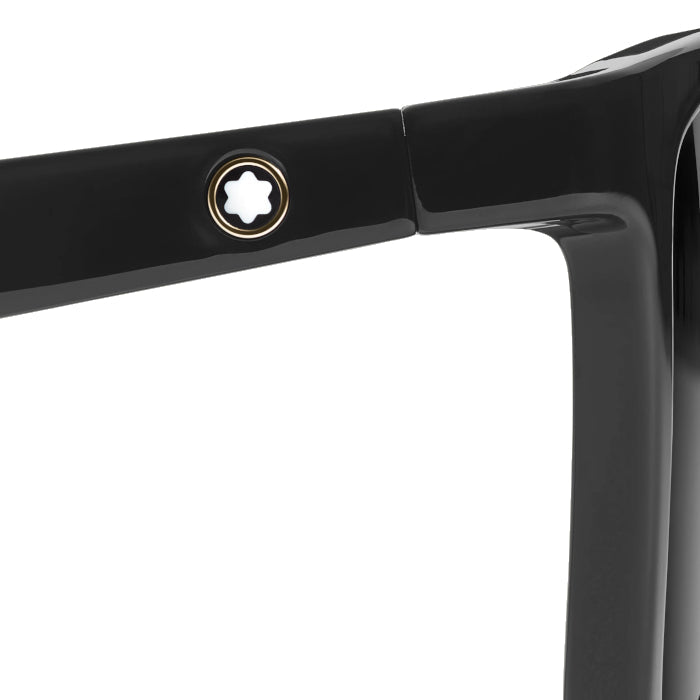 Rechteckige Sonnenbrille mit schwarzem Spritzgussrahmen 