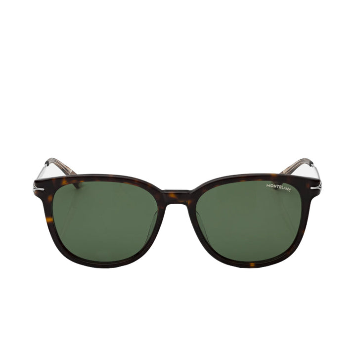 Runde Sonnenbrille mit havannafarbenem Acetatgestell 