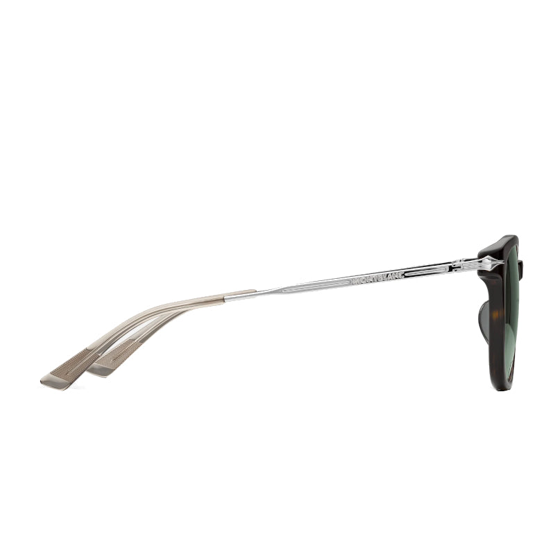 Runde Sonnenbrille mit havannafarbenem Acetatgestell 