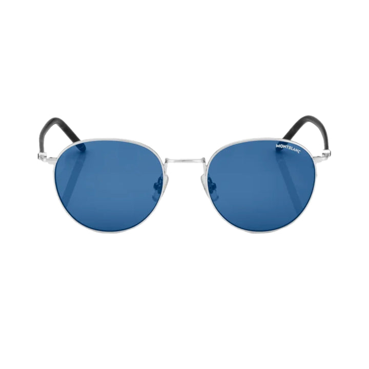 Runde Sonnenbrille mit Metallrahmen in Ruthenium 