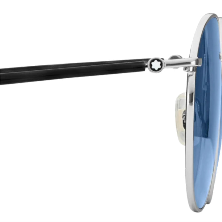 Runde Sonnenbrille mit Metallrahmen in Ruthenium 