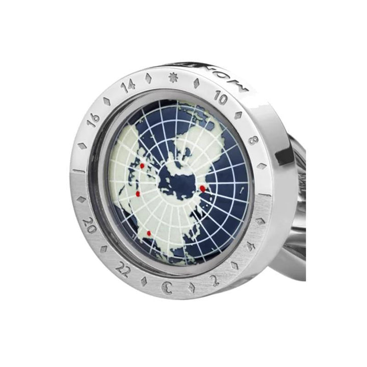 Manschettenknöpfe 1858 Geosphäre Blau 