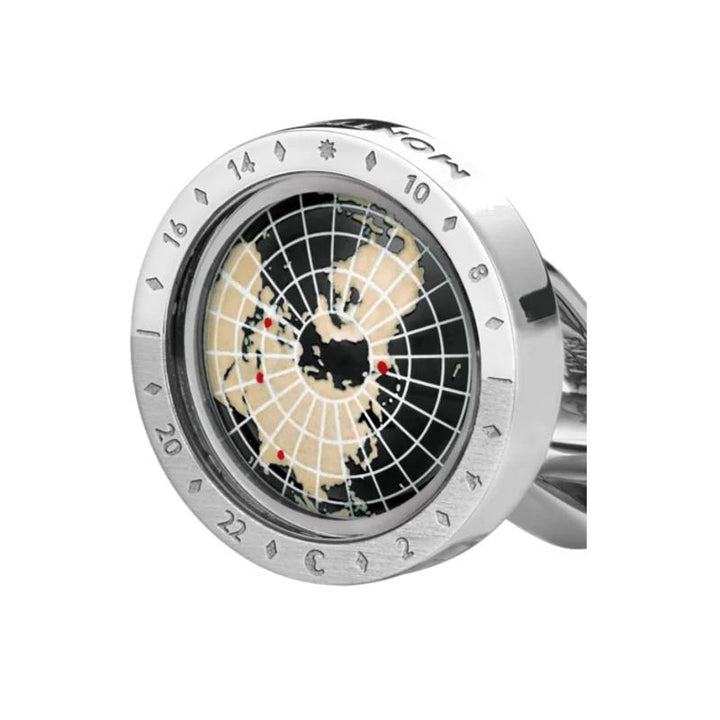 Montblanc 1858 Geosphäre schwarze Manschettenknöpfe 