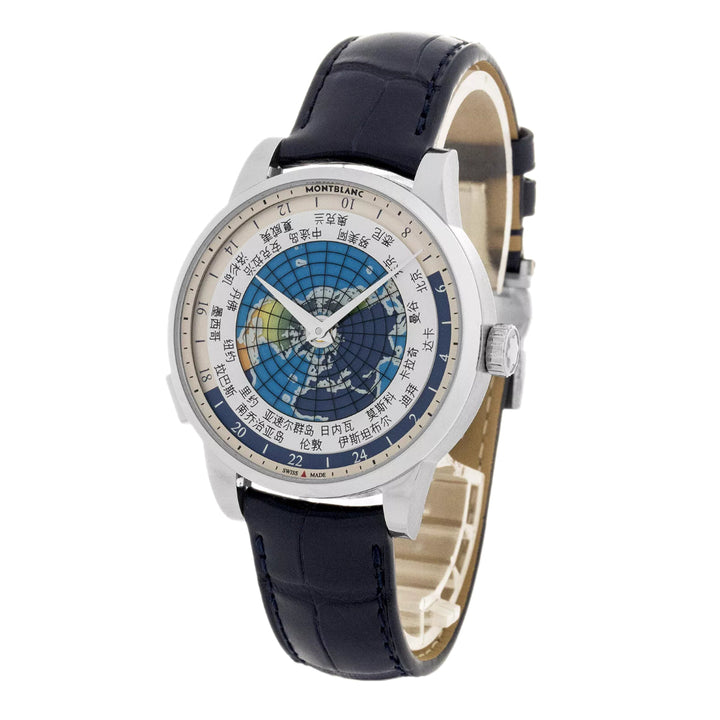 Часы Montblanc Heritage Spirit Orbis Terrarum Asian UNICEF Limited Edition Bleu 