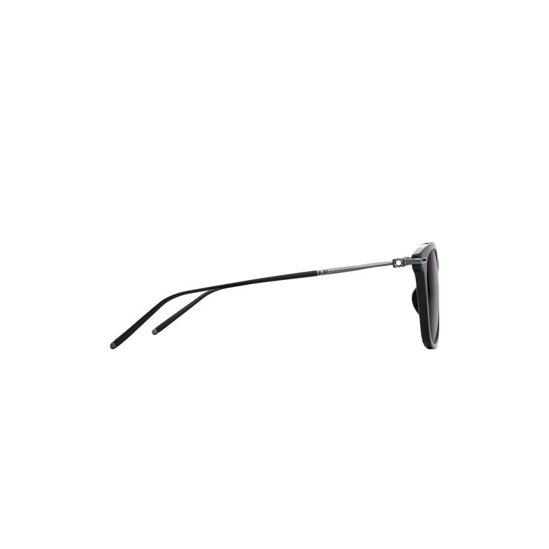 Rechteckige Sonnenbrille mit schwarzem Acetatgestell 