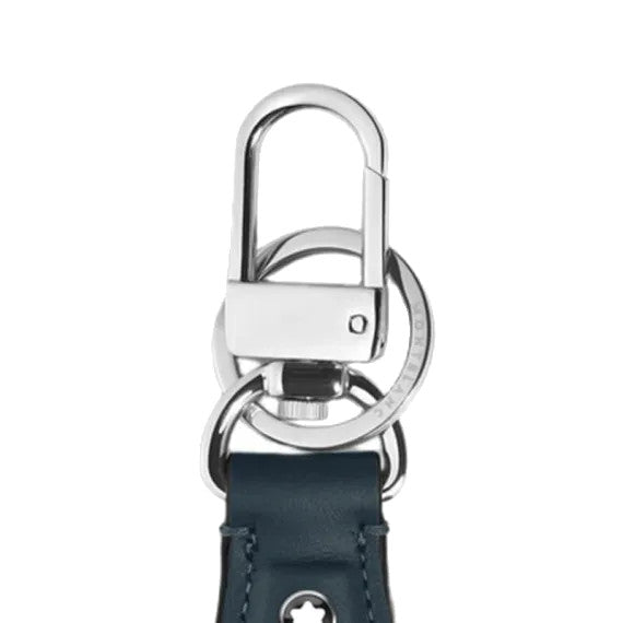 Montblanc Meisterstück Blue Feder-Schlüsselanhänger aus Leder 