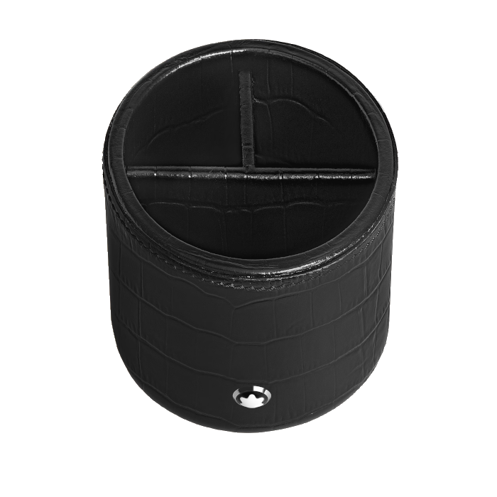 Montblanc Schreibtisch-Stiftehalter aus krokogeprägtem Leder 