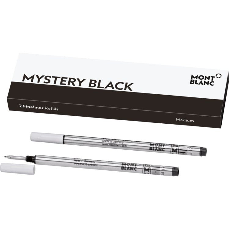 2 Nachfüllungen für Feinliner (M) Mystery Black - Offizieller Montblanc-Boutique-Cannes