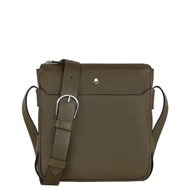 Vertikale Schultertasche aus Leder Montblanc Sartorial Khaki 
