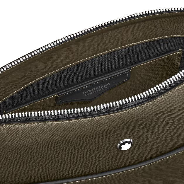 Vertikale Schultertasche aus Leder Montblanc Sartorial Khaki 
