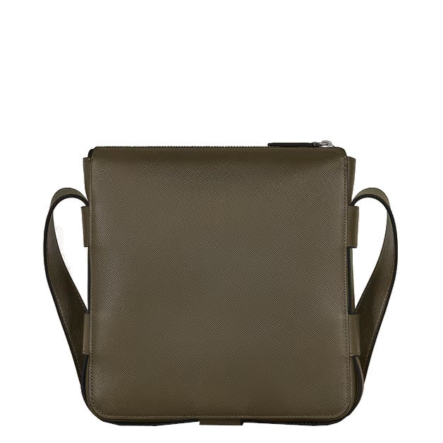 Vertikale Schultertasche aus Leder Montblanc Sartorial Khaki 