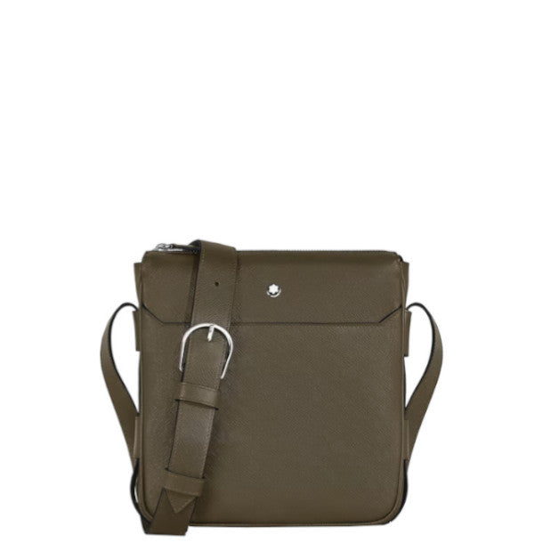 Vertikale Schultertasche aus Leder Montblanc Sartorial Khaki 