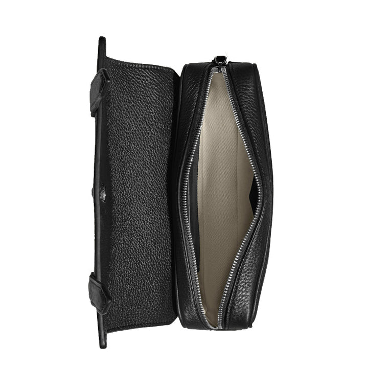 Reporter-Tasche aus genarbtem Leder 
