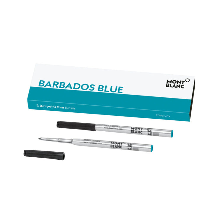 2 Nachfüllungen für Kugelschreiber (M), Barbadosblau 