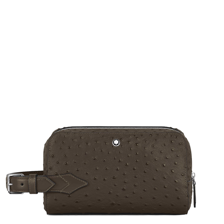 Montblanc Kulturtasche aus geprägtem Straußenleder 