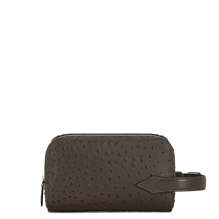 Montblanc Kulturtasche aus geprägtem Straußenleder 