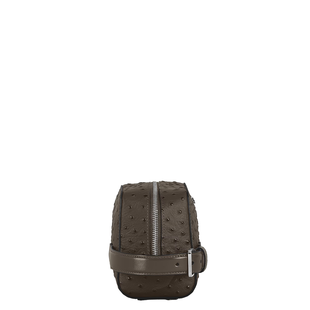Montblanc Kulturtasche aus geprägtem Straußenleder 