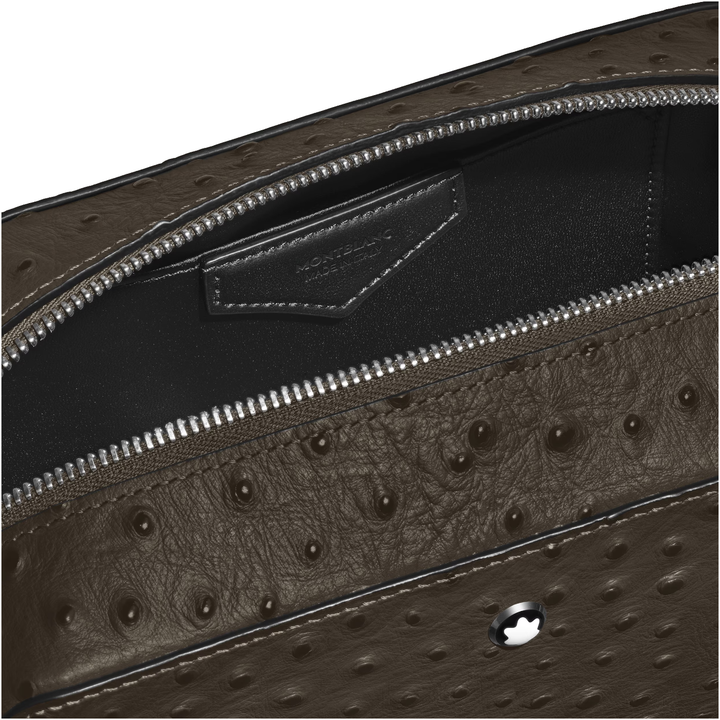 Montblanc Kulturtasche aus geprägtem Straußenleder 