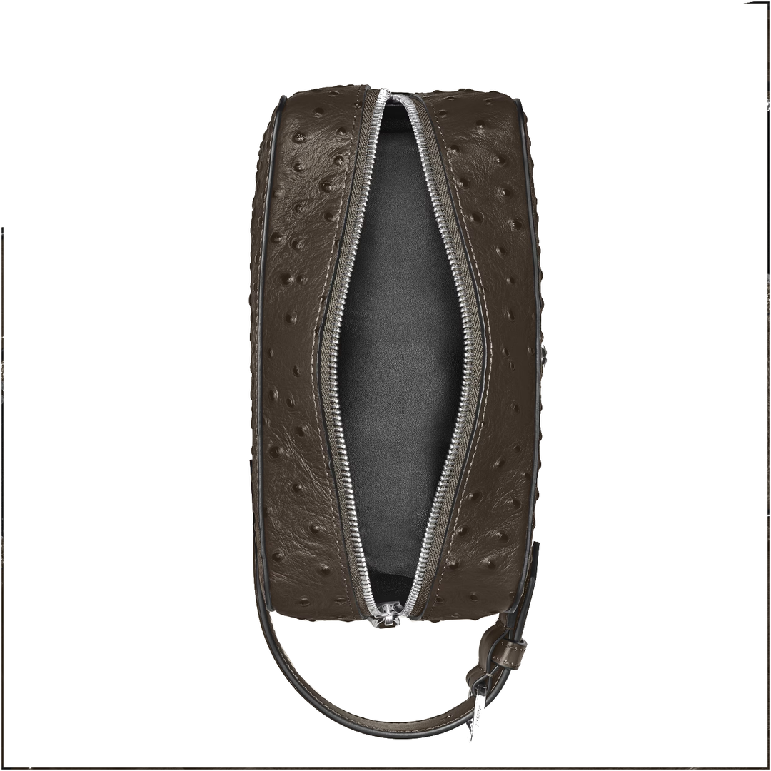 Montblanc Kulturtasche aus geprägtem Straußenleder 