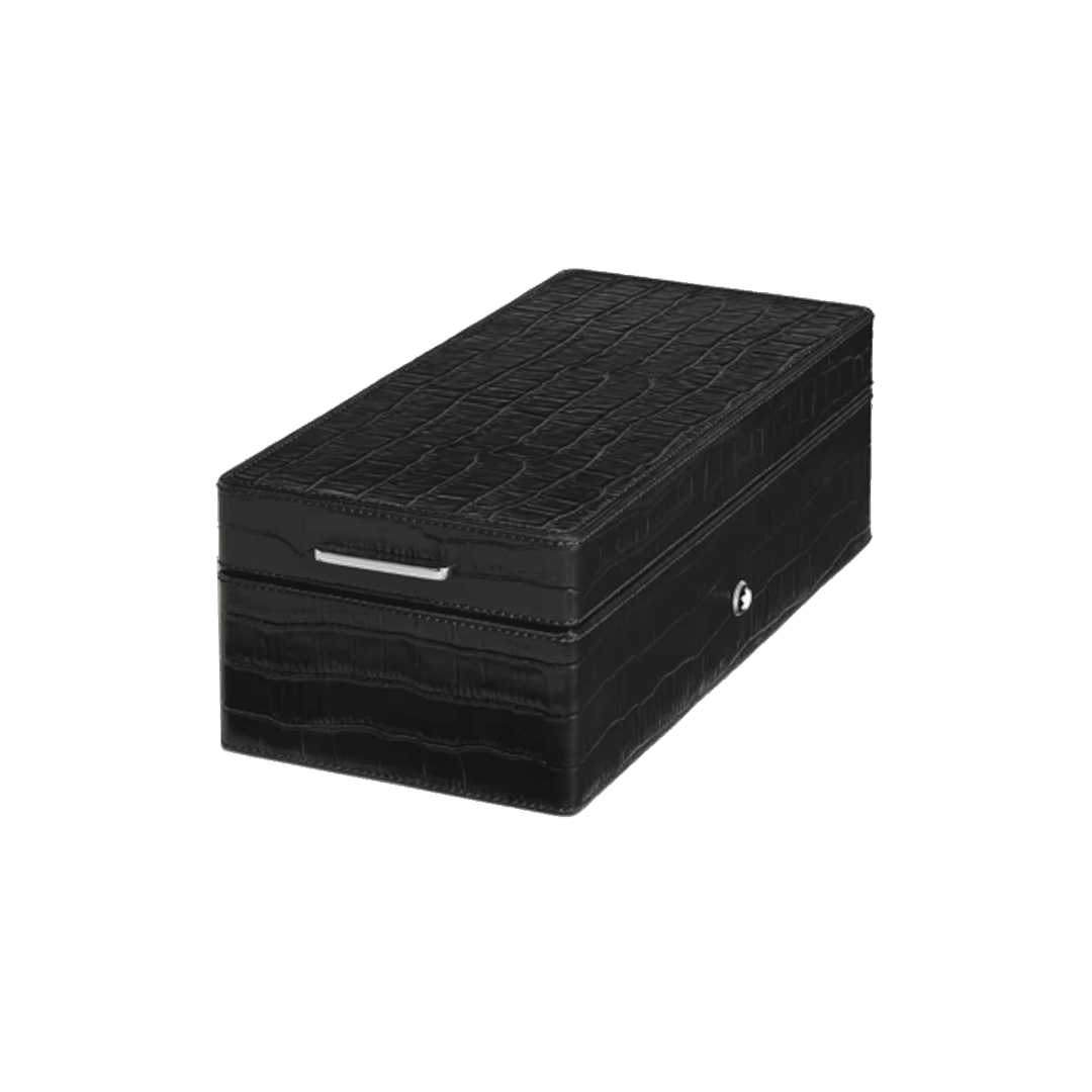 BürozubehörMontblancMontblanc Stiftebox aus krokogeprägtem Leder