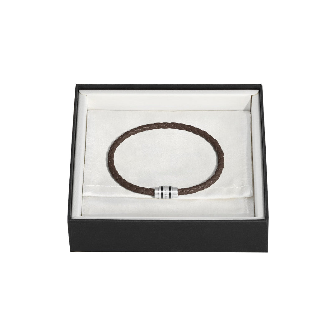 BraceletMontblancBracelet Montblanc en acier 3 anneaux Grainé EbèneS