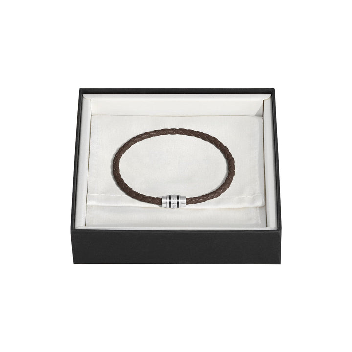 BraceletMontblancBracelet Montblanc en acier 3 anneaux Grainé EbèneS