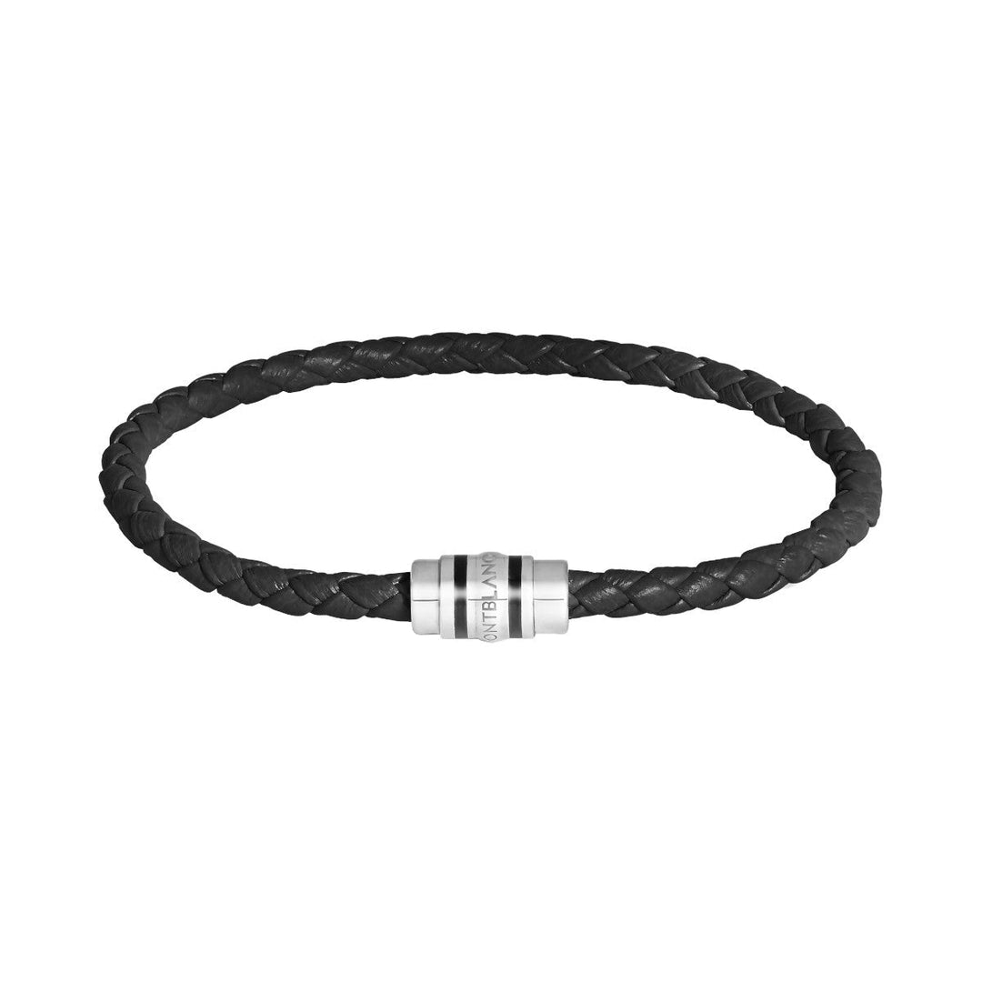 BraceletMontblancBracelet Montblanc en acier 3 anneaux Grainé NoirS