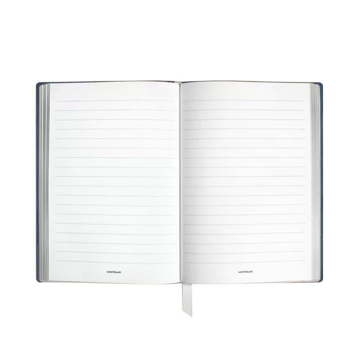 Carnet de noteMontblancCarnet Moyen Format en Cuir Corteccia Bleu, Pages Lignées