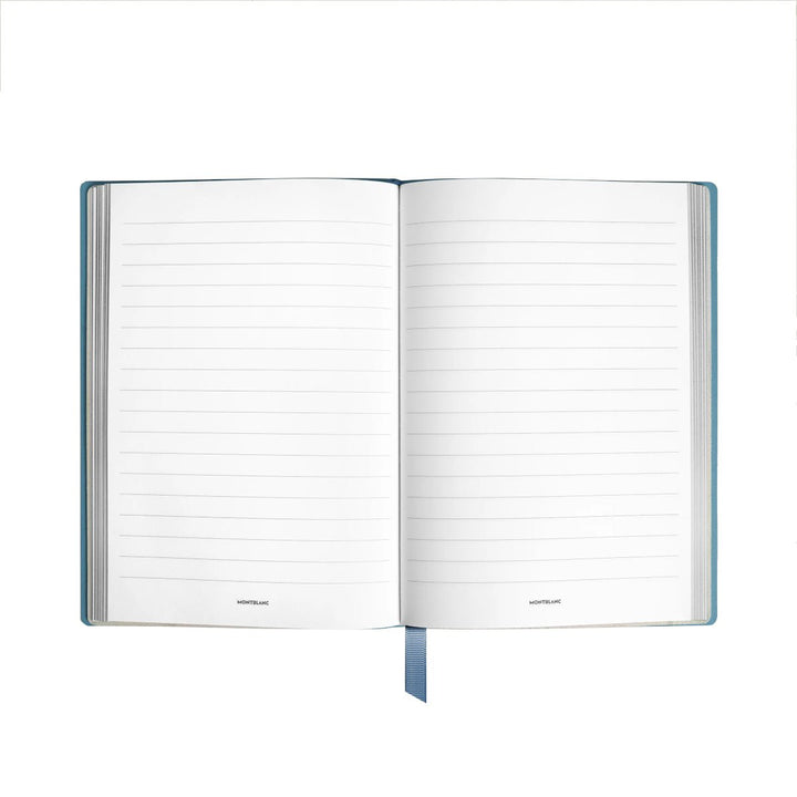 Carnet de noteMontblancCarnet petit format, Montblanc 4810 cuir bleu cendré, bleu, pages lignées