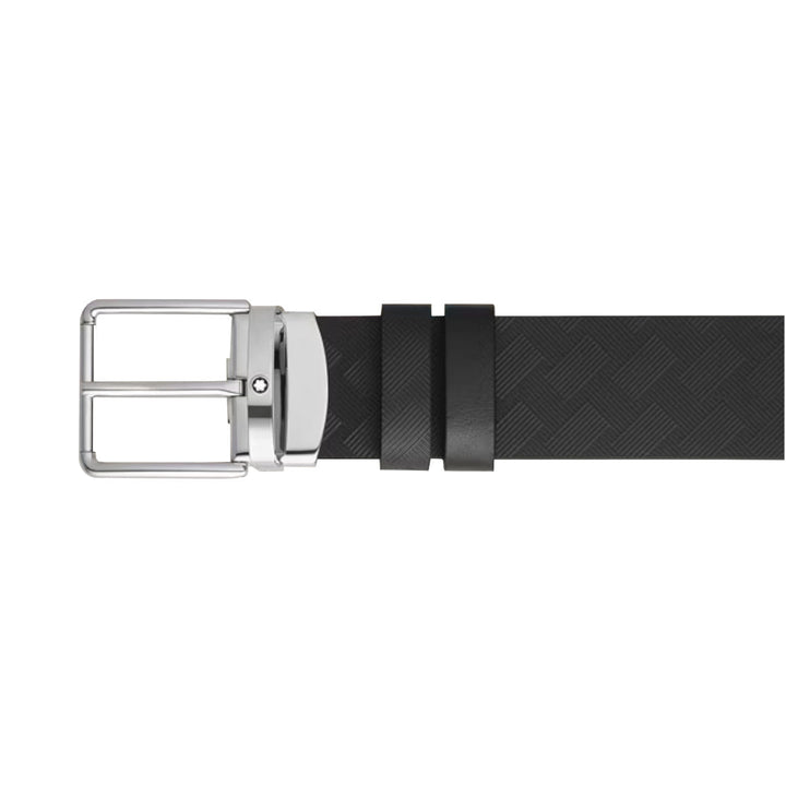 HerrengürtelMontblancWendegürtel 35 mm mit rechteckiger Montblanc-Schnalle aus schwarzem Extreme-Leder