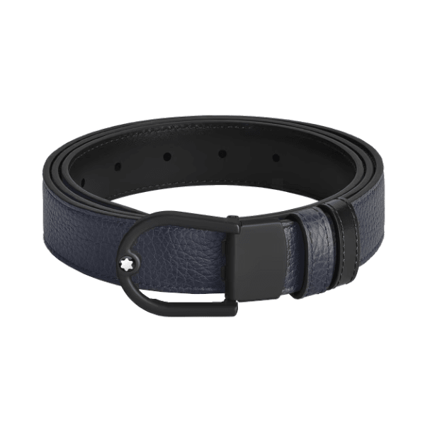 HerrengürtelMontblancWendegürtel Horseshoe 30 mm aus Montblanc Leder mit Narbung