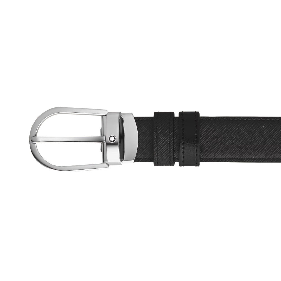 Ceinture hommeMontblancCeinture Réversible Horseshoe 30 mm Montblanc Sartorial Noir